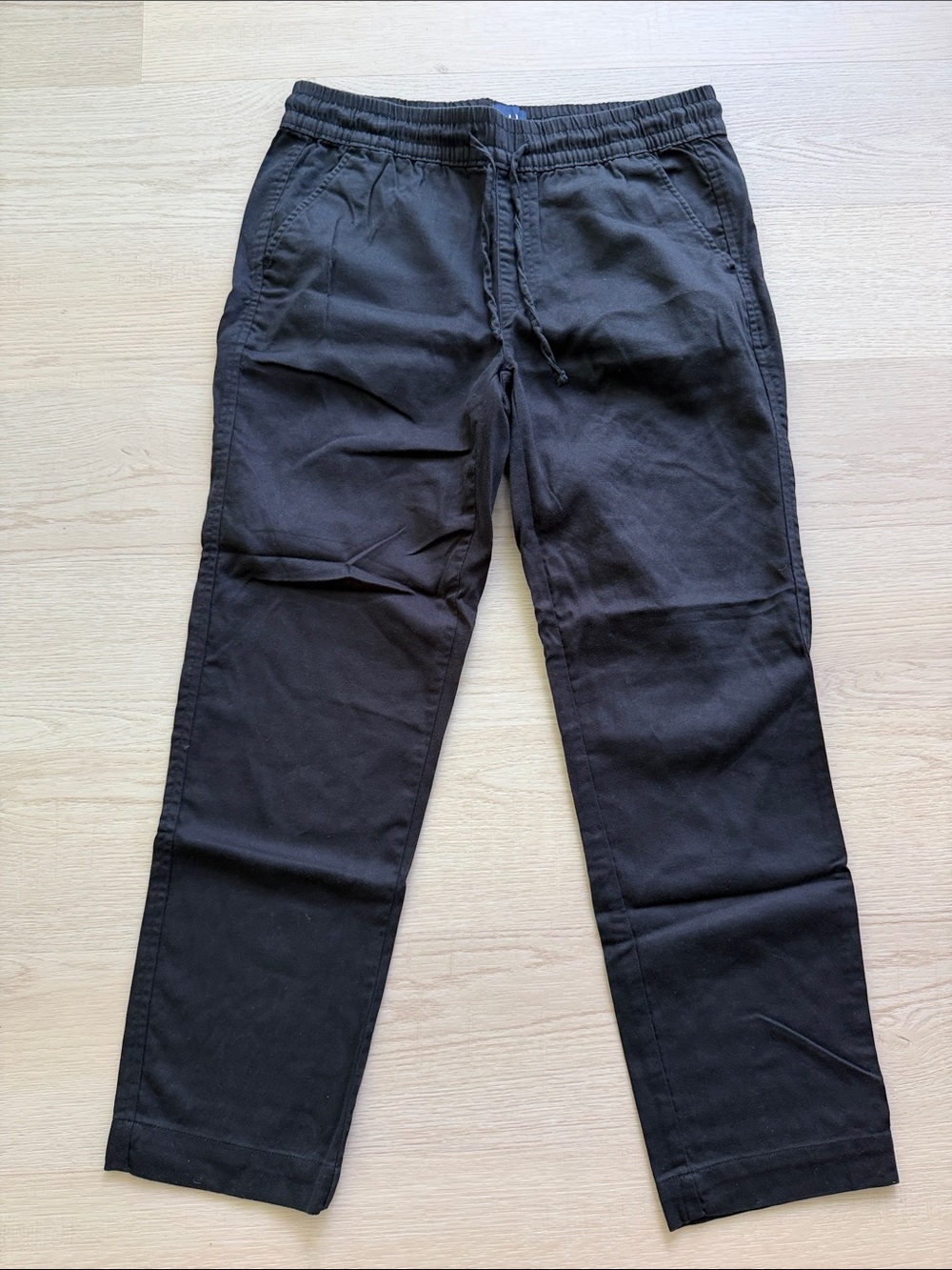 GAP Black Elastic Waist Straight Leg Pants Size XS